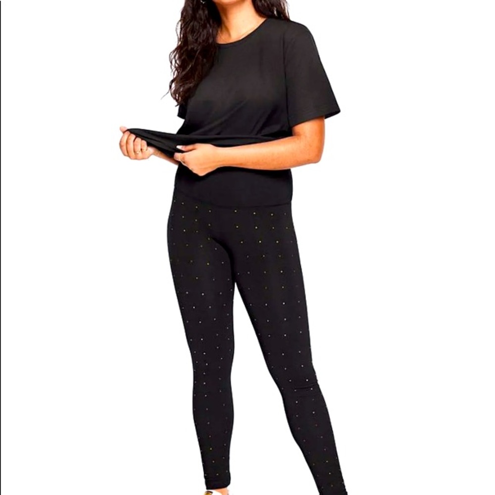 COPY - VS PINK rainbow rhinestone BLING Leggings Large